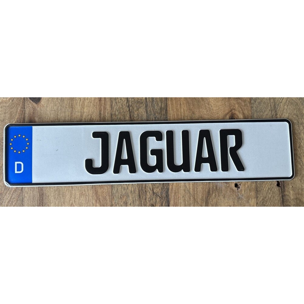 Jaguar European Style License Plate "JAGUAR" Metal Vanity Tag